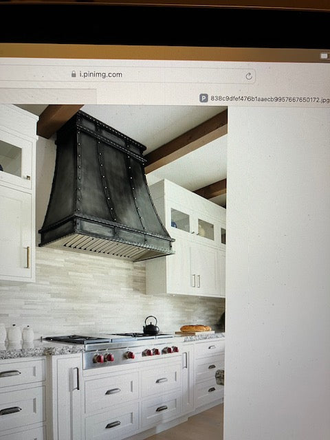 CT202065 Custom Kitchen Hood with Straps &Rivets VH07 for Greg-50% Balance