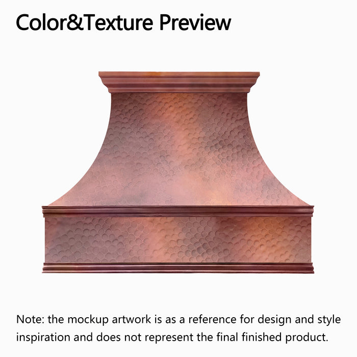 RHM Custom Fired Copper Vent Hood for Tom