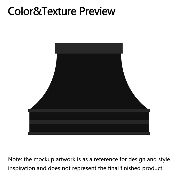 RHM Black Range Hood Custom Stainless Steel H7-S1C1 for Barbara_50% deposit