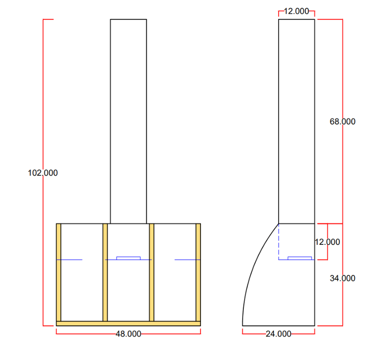 RHM Sweep Stainless Steel Custom Range Hood for Jessica's Project