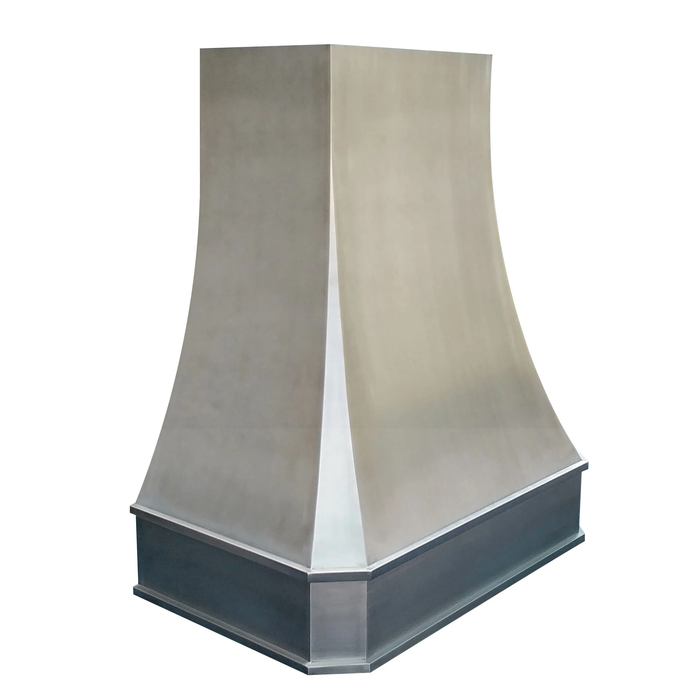 RHM Sweep Stainless Steel Custom Kitchen Hoods with Cut Off Edge H3 for Michelle