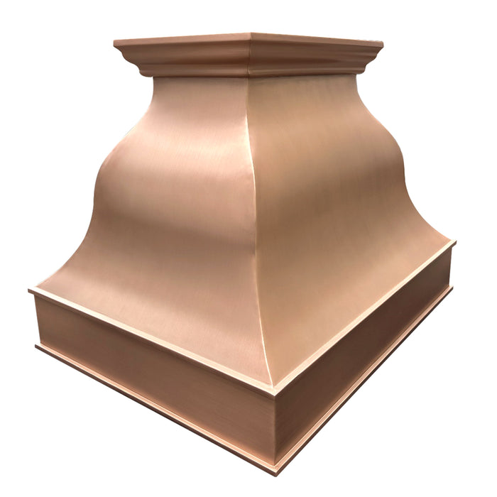 Natural Copper Range Hood Kitchen Hoods 36"W x 27"H x 27"D VH09 (in-stock)