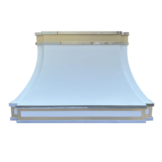 RHM Sweep White Custom Stainless Steel Range Hood H33 for Lyn