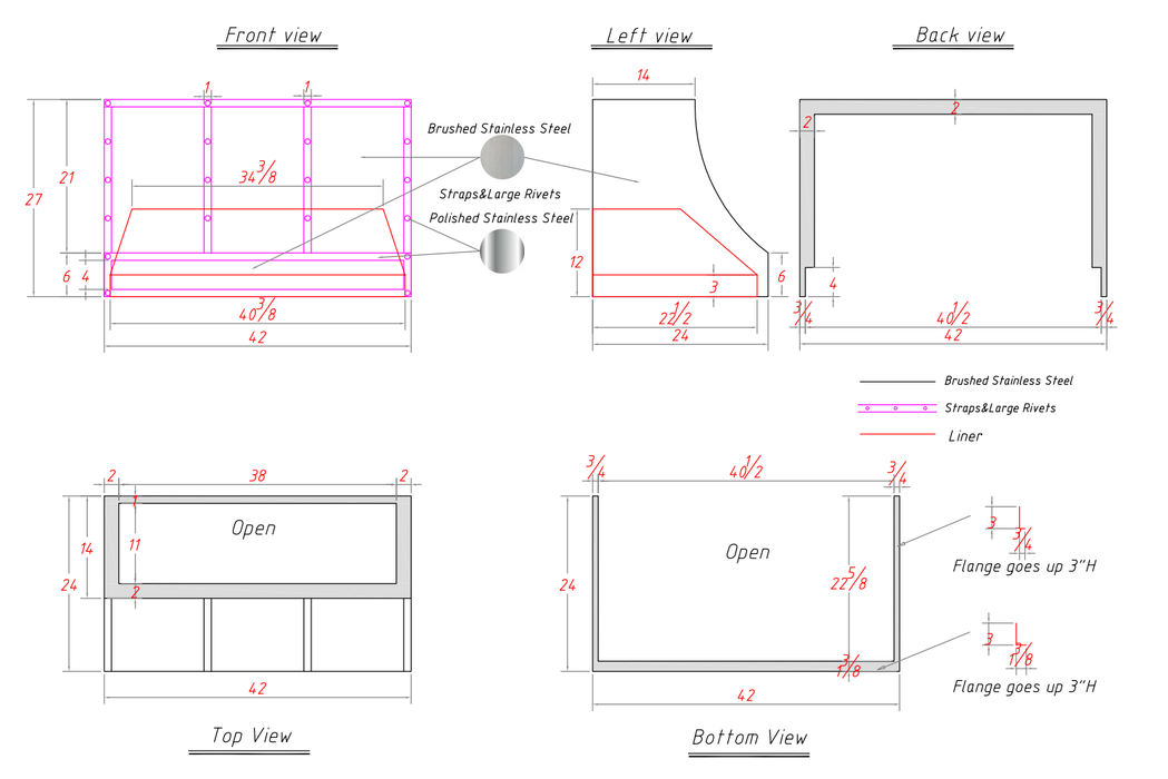 RHM Curved Custom Stainless Steel Range Hood H3-C-2STRM for Jeri_Balance