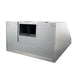 Back view BH01 36” outdoor weatherproof hood insert with 8 inch round duct opening, built-in 1050 CFM sealed internal motor for custom metal range hood