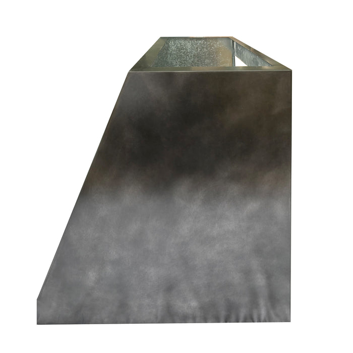 RHM Angled Stainless Steel Custom Metal Range Hoods with Bands 36W x 24D x 24H SH11-4TR-B (In Stock)