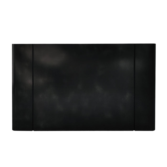 Custom zinc range hood box shape with recessed groove design antique blacken zinc from RangeHoodMaster