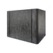 Custom antique blackened stainless steel range hood with concave lines handmade at rangehoodmaster