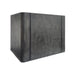 Custom antique blackened stainless steel range hood with concave lines handmade at rangehoodmaster
