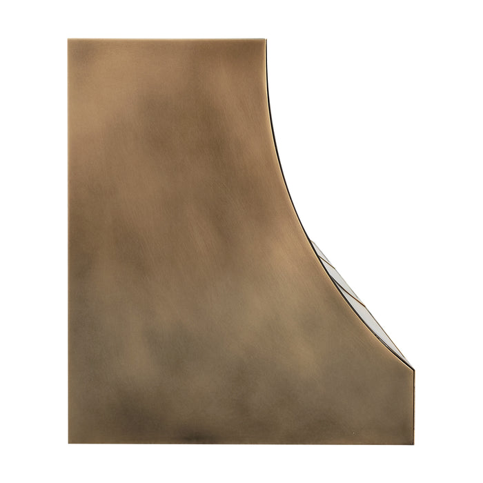 RHM Antique Brass Custom Range Hood with Straps SH8-A4TRM