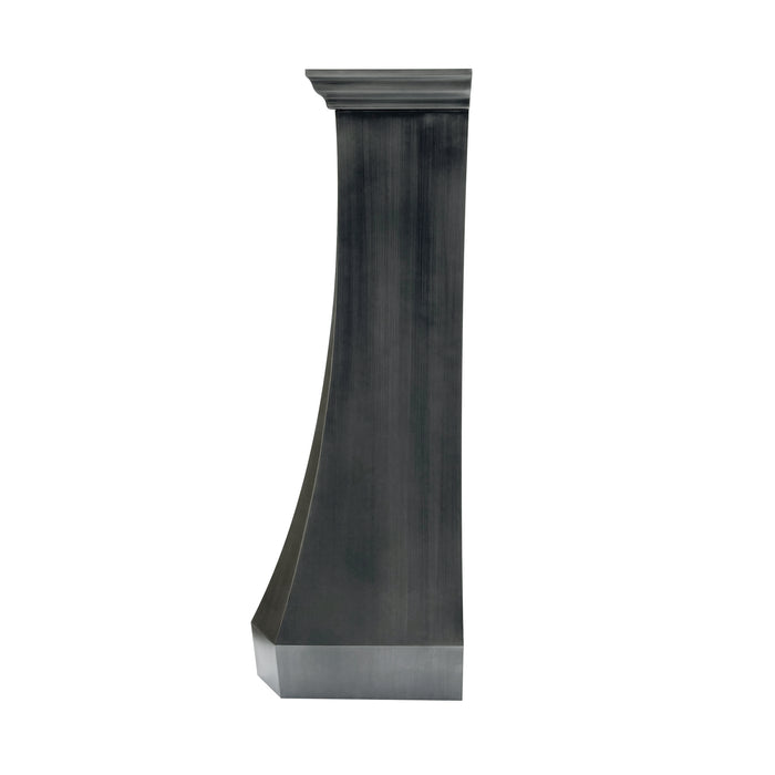 RHM Antique Stainless Steel Range Hood with Crown Molding SH3-GR2C