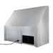 Back full exterior BH02 42-inch outdoor range hood liner, welded anti-corrosion stainless steel housing, wiring outlet and dual duct openings for professional BBQ custom metal vent hood