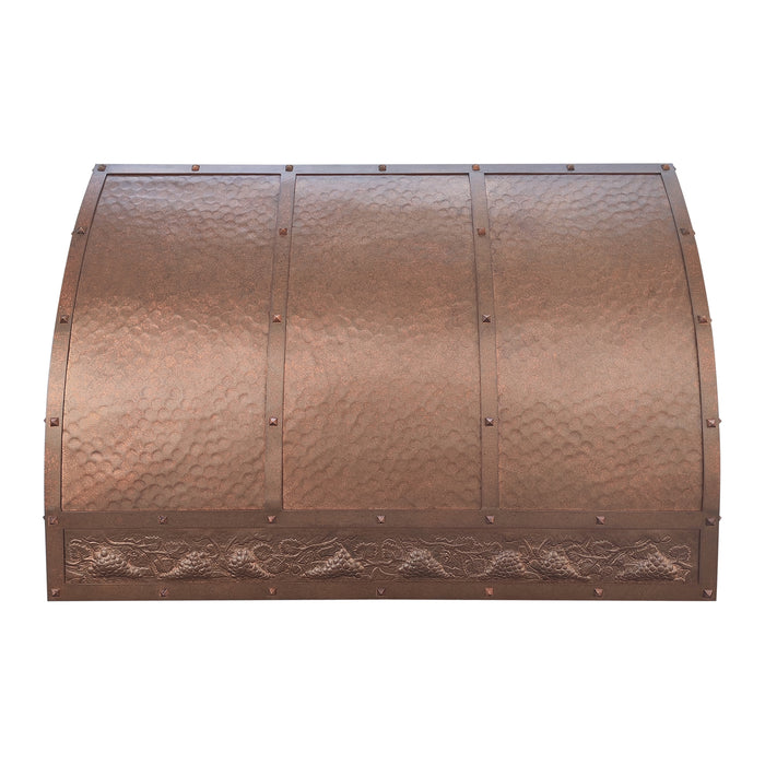 RHM Barrel Shaped Copper Range Hoods Under-Cabinet with Apron Design CT-VH04PR