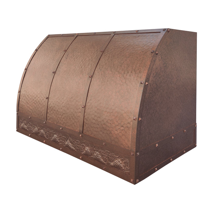 RHM Barrel Shaped Copper Range Hoods Under-Cabinet with Apron Design CT-VH04PR