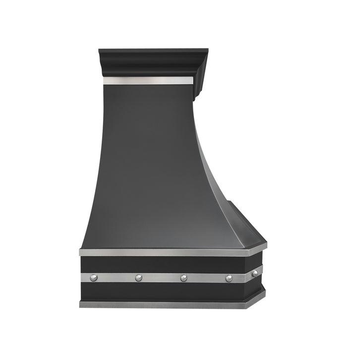 RHM Black Stainless Steel Range Hood Sleek Curved SH3-T1A3