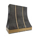 range hood master zinc range hood with brushed brass straps and rivets