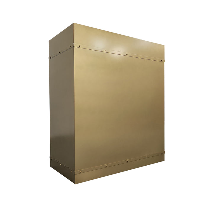 RHM Box Shaped Luxury Brass Kitchen Hood 42"W x 48"H x 21"D (in-stock)