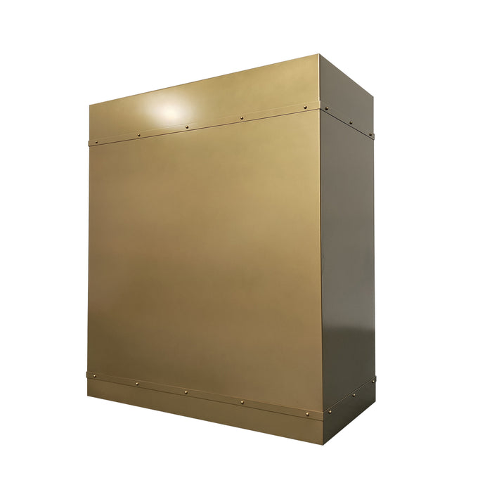 RHM Box Shaped Luxury Brass Kitchen Hood 42"W x 48"H x 21"D (in-stock)