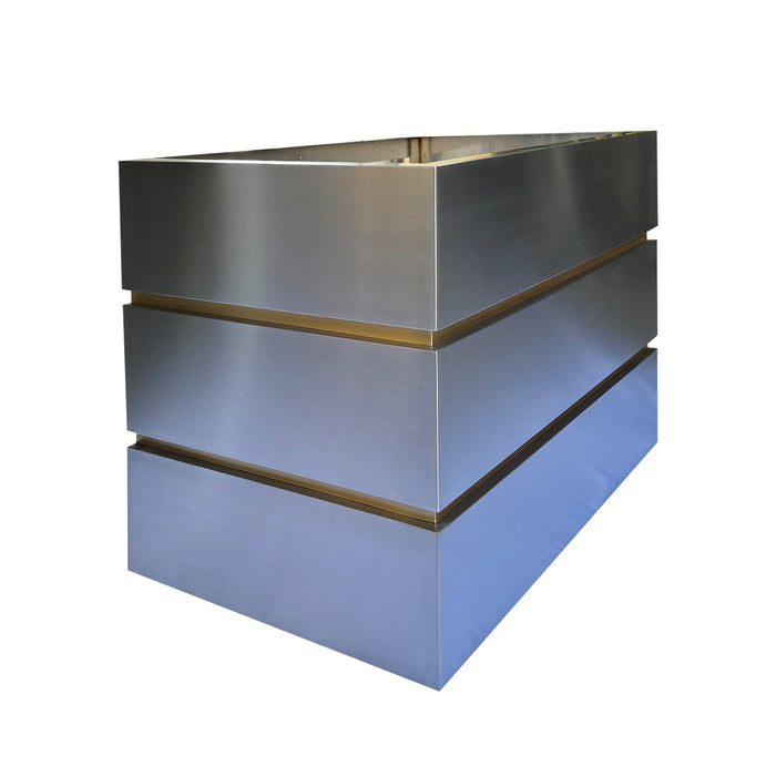 RHM Box Shaped Stainless Steel Kitchen Hood 36"W x 27"H x 24"D With Liner and Blower H5-VH40 (in-stock)