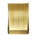 brass range hood with curved design