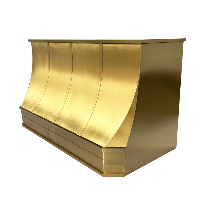 RHM Brass Custom Range Hood 47"W x 27"H x 22"D-H32 With Internal Insert (in-stock)