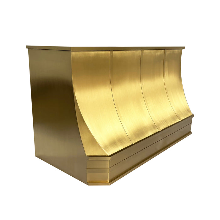 RHM Brass Custom Range Hood 47"W x 27"H x 22"D-H32 With Internal Insert (in-stock)
