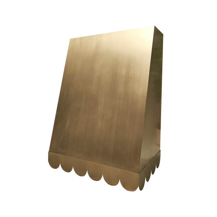 RHM Brass Vent Hood with with Scalloped Apron 36" W x 51" H x 24" D-H41-BR (in-stock)