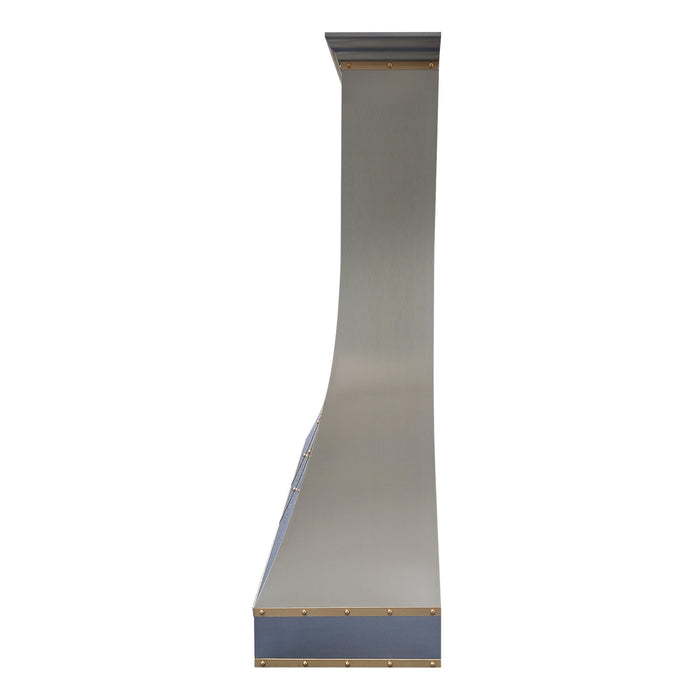 RHM Brushed Stainless Steel Range Hood Sleek for High Ceiling SH7-5SBC