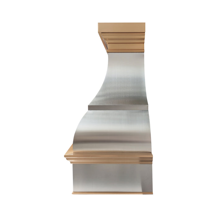 RHM Brushed Stainless Steel Range Hood with Arch Apron SH1-BR08