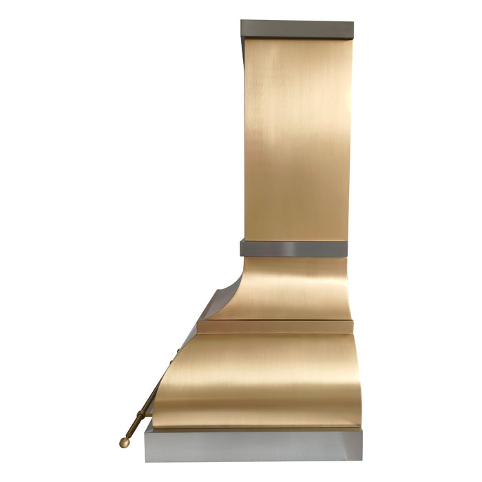 RHM Chimney Style Luxury Brass Kitchen Hood SH1-C-05