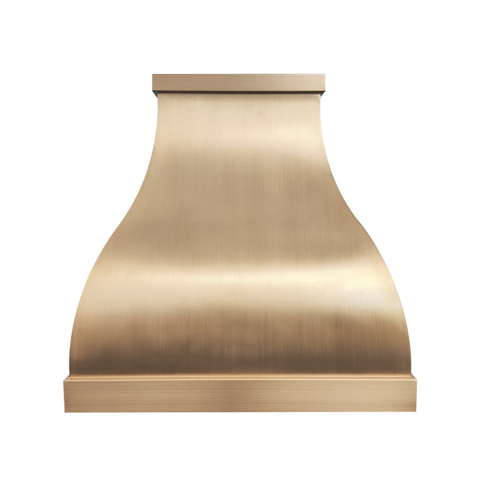 RHM Curved Brass Kitchen Hood 36"W x 36"H x 21"D With Internal motor H1-4S2T (in-stock)