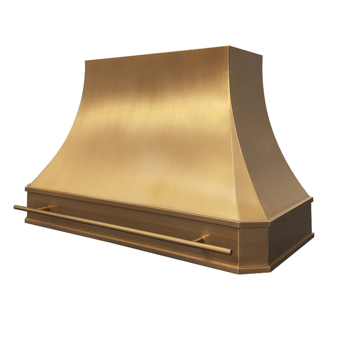 RHM Curved Custom Golden Kitchen Hoods with Pot Rail SH3-DR5