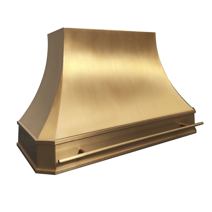 RHM Curved Custom Golden Kitchen Hoods with Pot Rail SH3-DR5