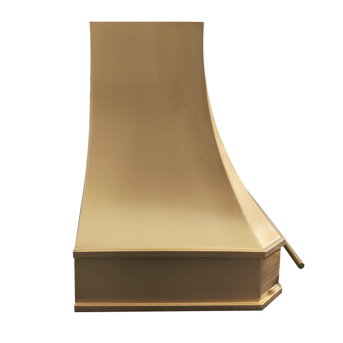 RHM Curved Custom Golden Kitchen Hoods with Pot Rail SH3-DR5