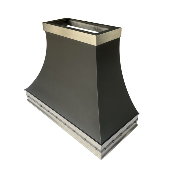 Black painted stainless steel kitchen range hood cover stove hood brushed stainless steel brushed gray