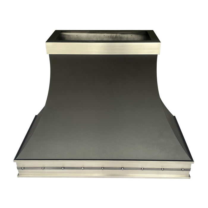 Black painted stainless steel kitchen range hood cover stove hood brushed stainless steel brushed gray