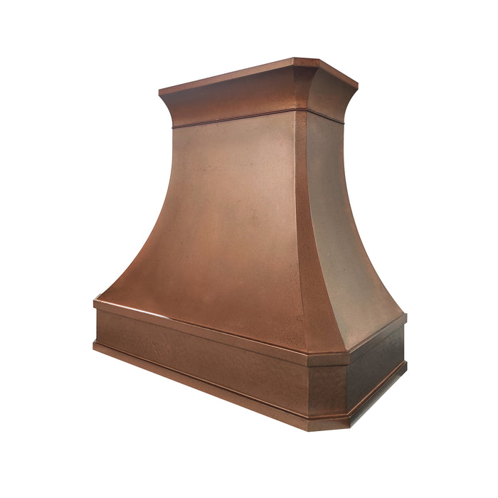 RHM Curved Shape Vintage Copper Custom Range Hood CT-VH03A-TF02