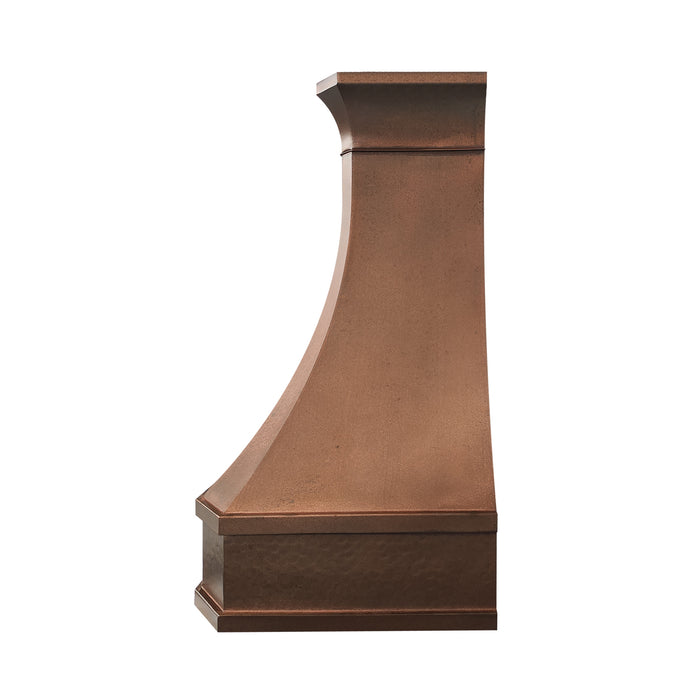 RHM Curved Shape Vintage Copper Custom Range Hood CT-VH03A-TF02