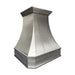 custom stainless steel range hood curved design with oval pattern straps at Rangehoodmaster