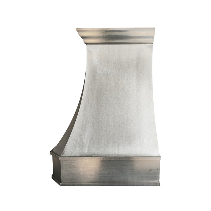RHM Curved Stainless Steel Custom Range Hood with Crown and Clipped Corners SH3-C-2