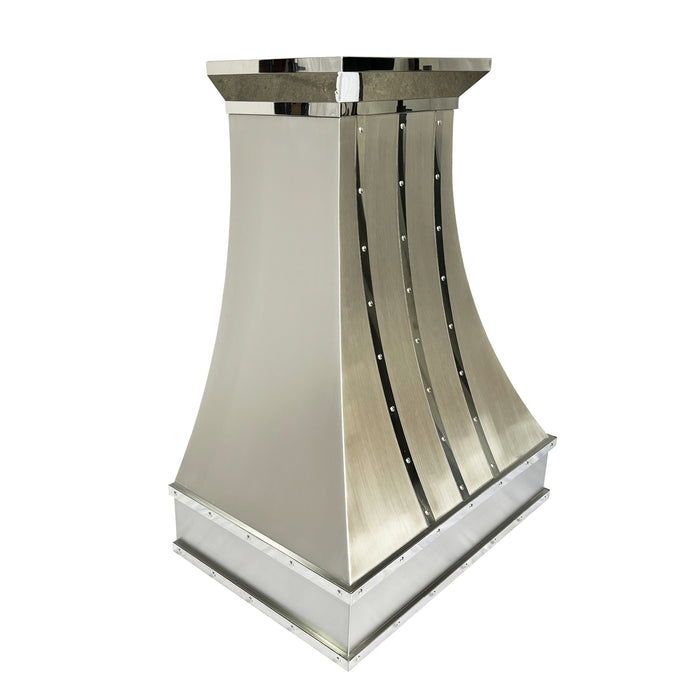 RHM Curved Stainless Steel Range Hood 30W x 21D x 42H H7