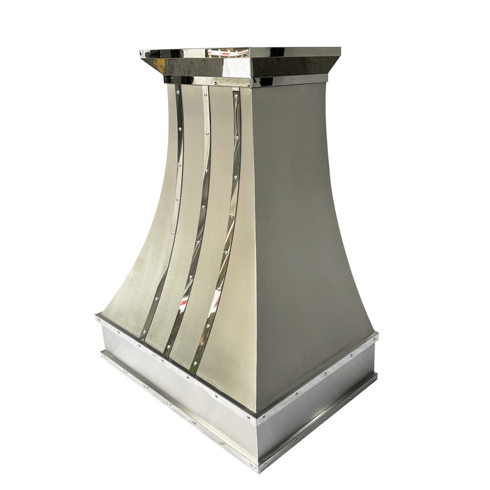 RHM Curved Stainless Steel Range Hood 30W x 21D x 42H H7