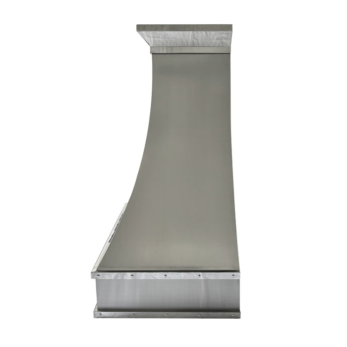 RHM Curved Stainless Steel Range Hood 30W x 21D x 42H H7