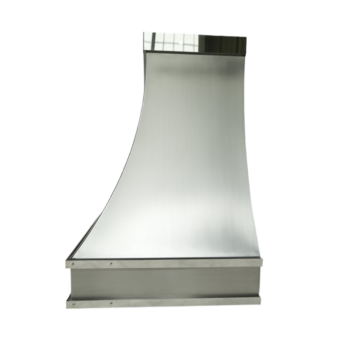RHM Curved Stainless Steel Range Hood With Mirror Accents SH7-R5BTR