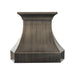 Custom Antique Brass Range Hood with Embossed Pattern for Farmhouse Kitchen