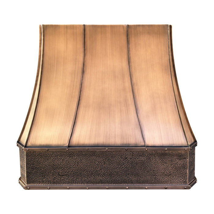RHM Custom Antique Copper Range Hood 48"W x 42"H x 26''D VH03TR-SD (in-stock)