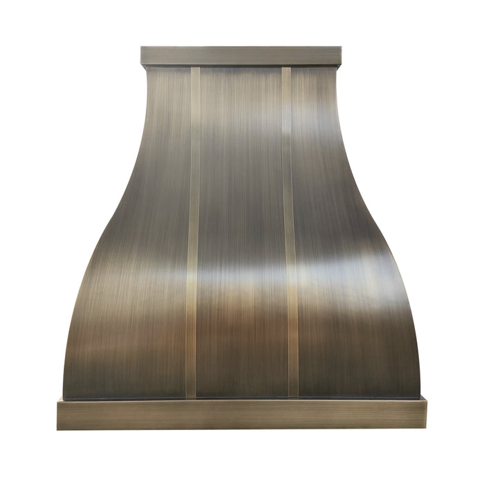 RHM Custom Bell Shape  S-Curve Antique Brass Range Hood SH1-2BA1