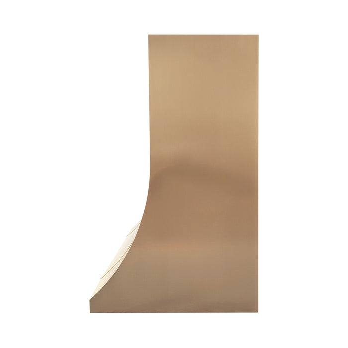 RHM Custom Brass Stove Hood Elegant Slope Design with Straps SH8-CB11
