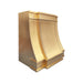 custom brushed brass stove hood with trims design for under cabinet kitchen at rangehoodmaster