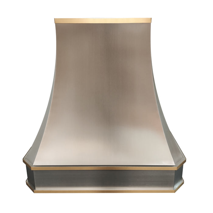 RHM Custom Brushed Stainless Steel Range Hood Clipped Corners Design SH3-3BTG